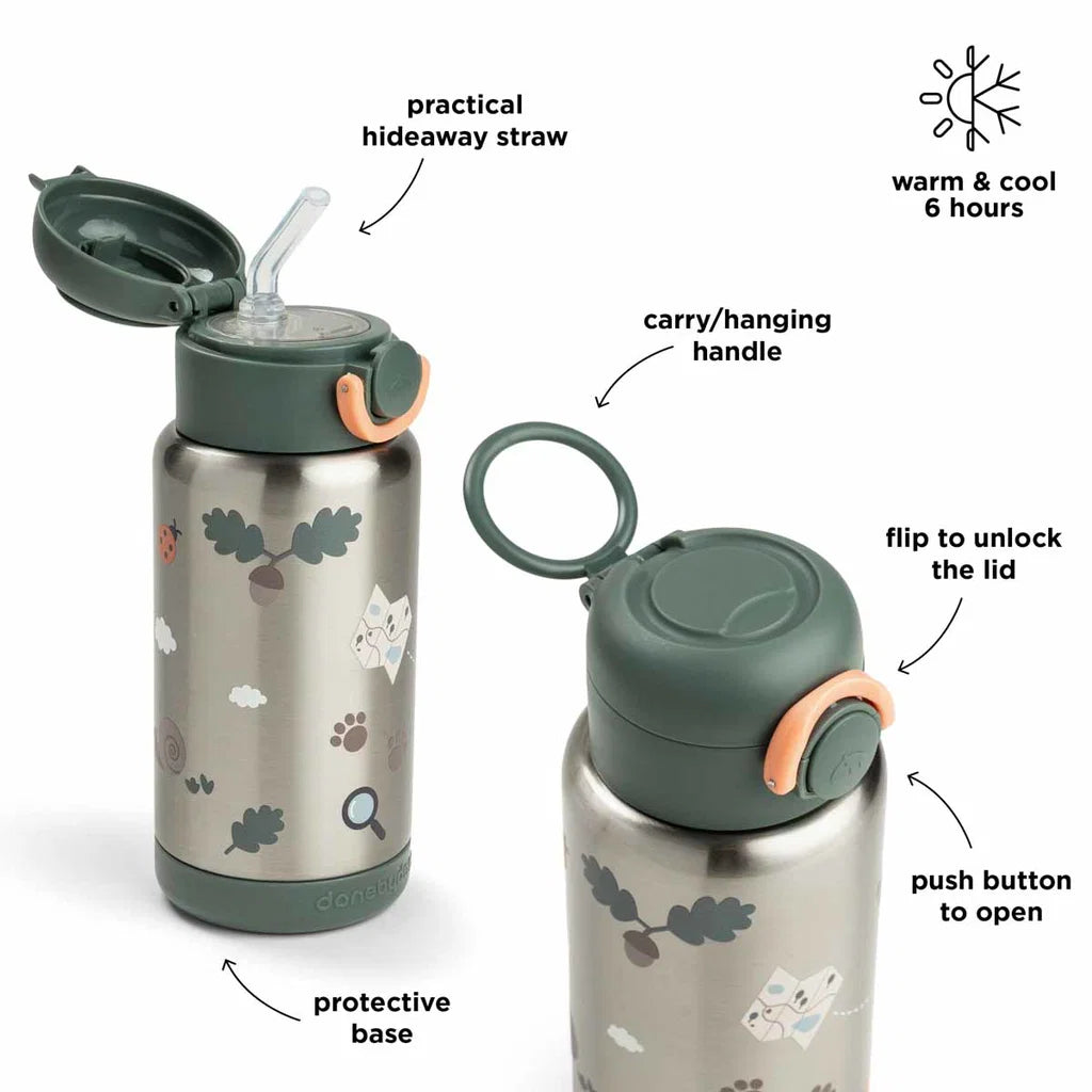 Insulated Straw Bottle – Tiny Trails 340 ml - Done by Deer
