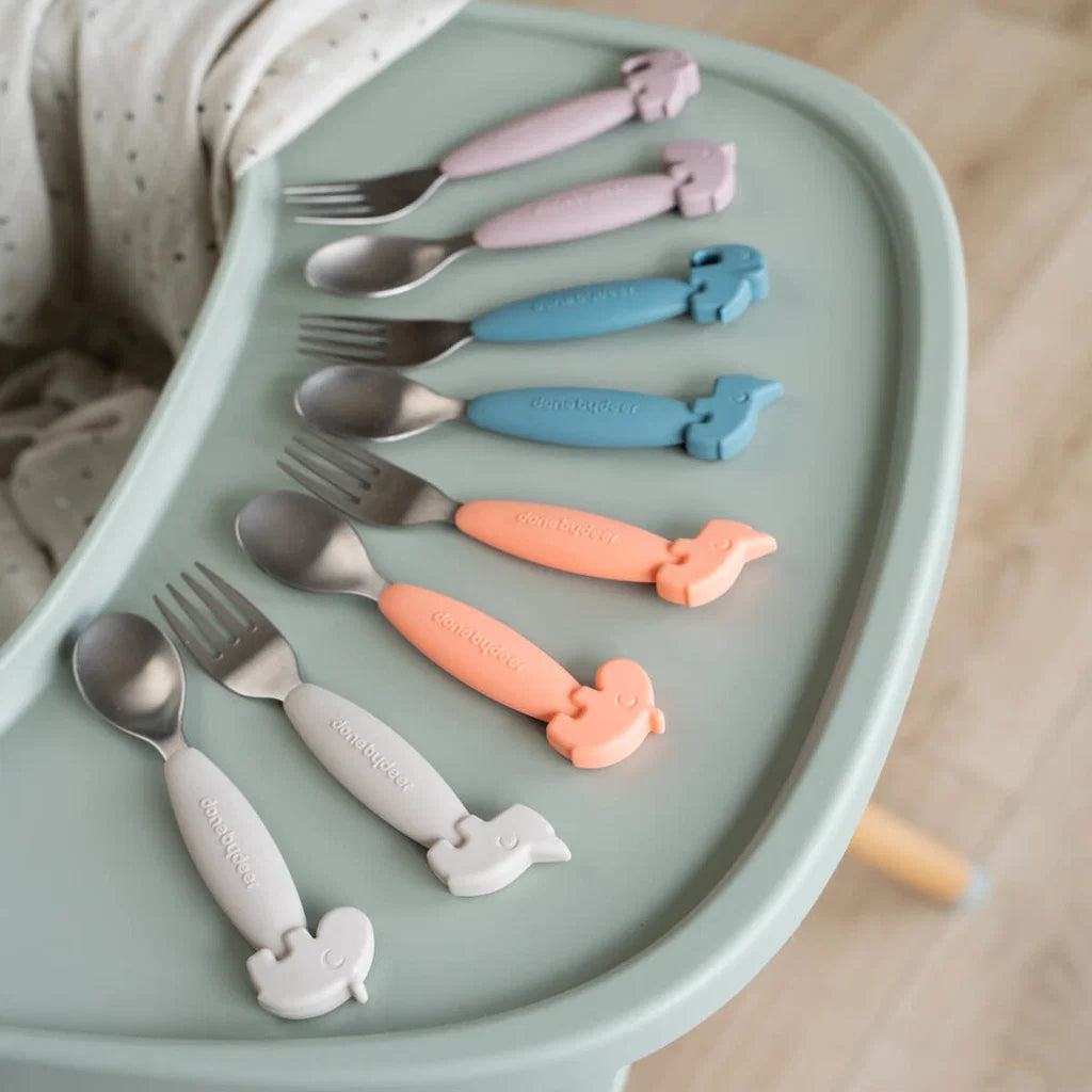 Easy-Grip Spoon & Fork Set – Deer Friends - Done by Deer