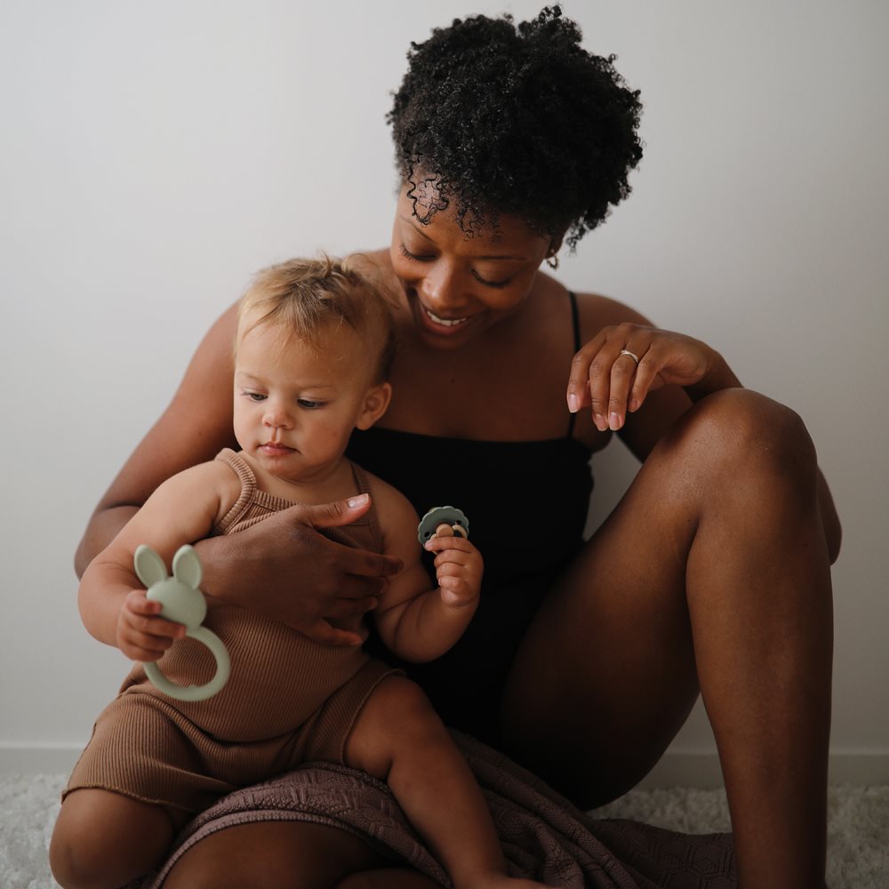 Silicone Teether – Bunny – Sage - Mushie