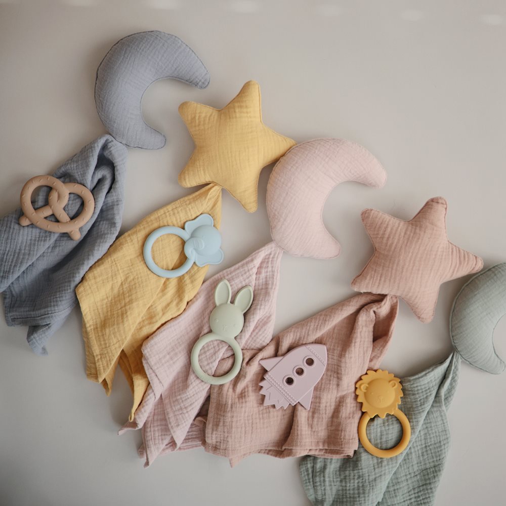 Silicone Teether – Bunny – Sage - Mushie