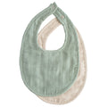 Muslin Bib 2-pack - Roman Green/Fog - Mushie