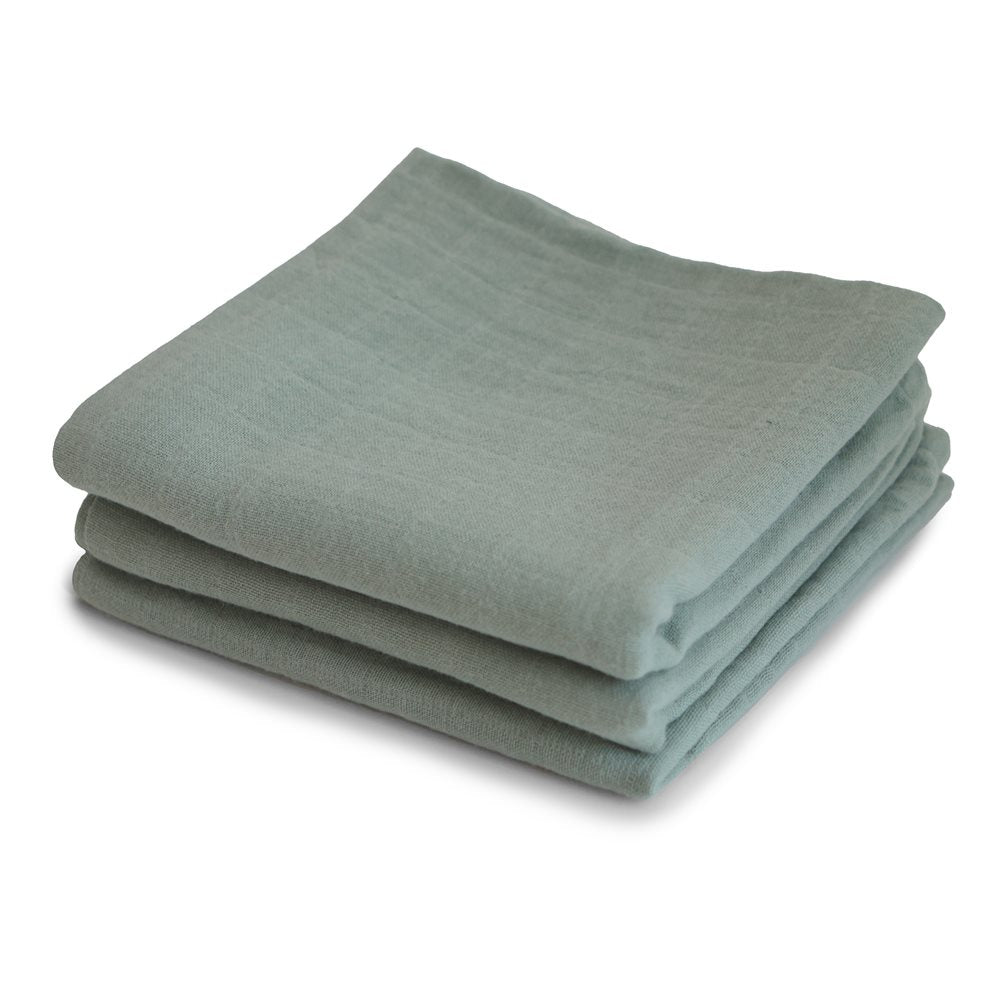 Muslin Cloth 3-pack - Sage - Mushie