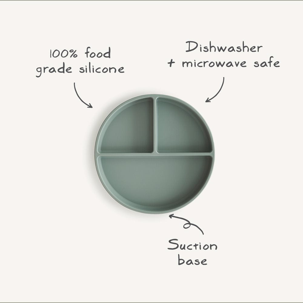 Silicone Suction Plate – Cambridge Blue - Mushie