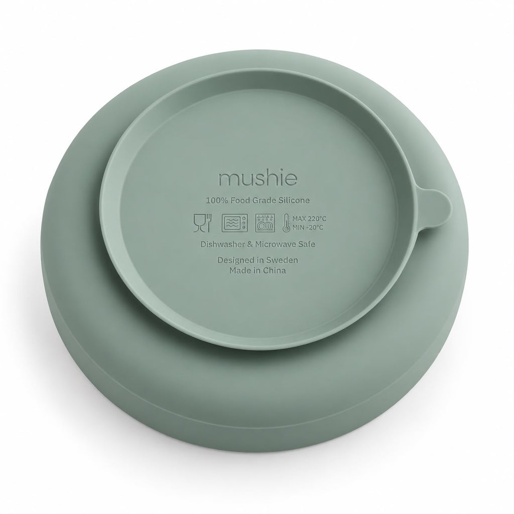 Silicone Suction Plate – Cambridge Blue - Mushie