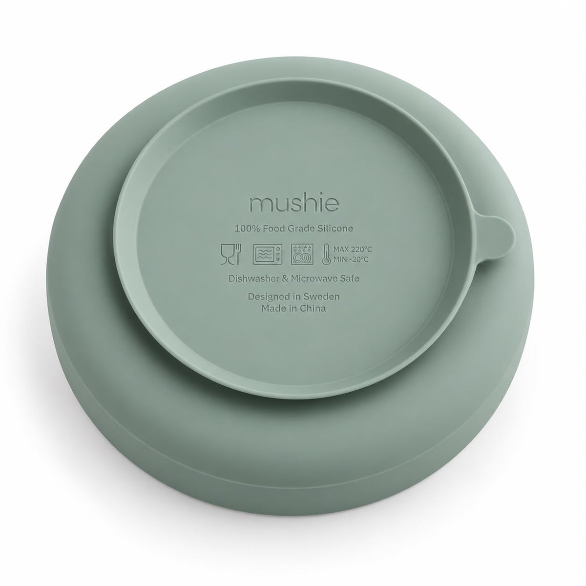 Silicone Suction Plate – Cambridge Blue - Mushie