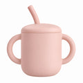 Silicone Training Cup + Straw – Blush - Mushie