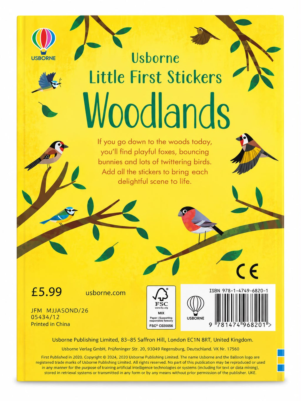 Little First Stickers Woodland - Usborne