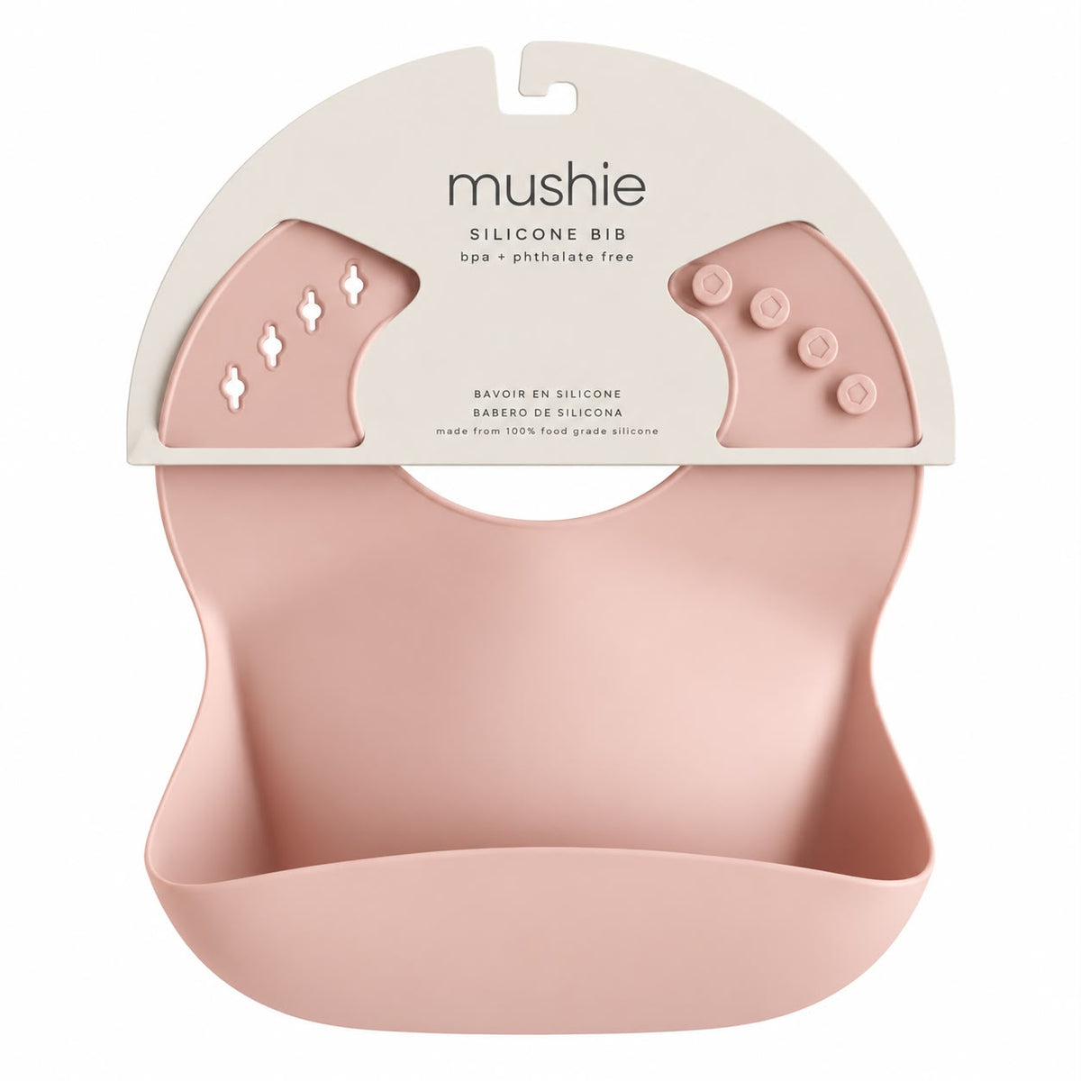 Silicone Bib – Blush - Mushie