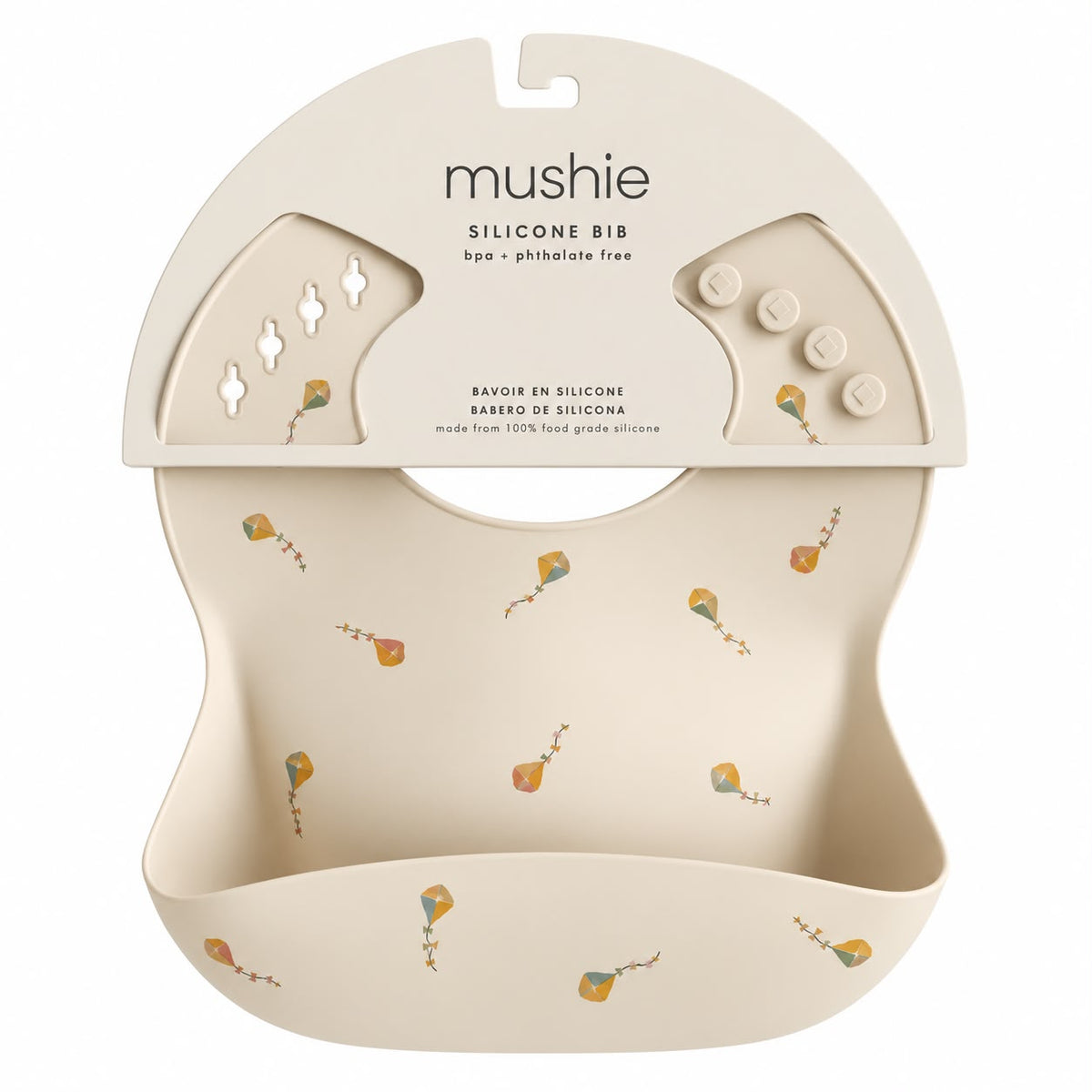Silicone Bib - Kites - Mushie